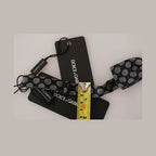 Dolce & Gabbana Black Silk Circles Men Necktie Bow Tie