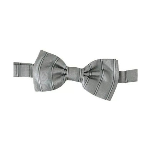 Dolce & Gabbana Light Gray Lining Adjustable Neck Butterfly Bow Tie