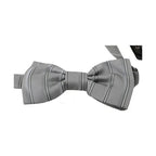 Dolce & Gabbana Light Gray Lining Adjustable Neck Butterfly Bow Tie