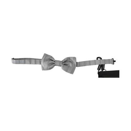 Dolce & Gabbana Light Gray Lining Adjustable Neck Butterfly Bow Tie