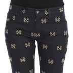 Dolce & Gabbana Blue Key Embroidered Slim Fit KATE Jeans