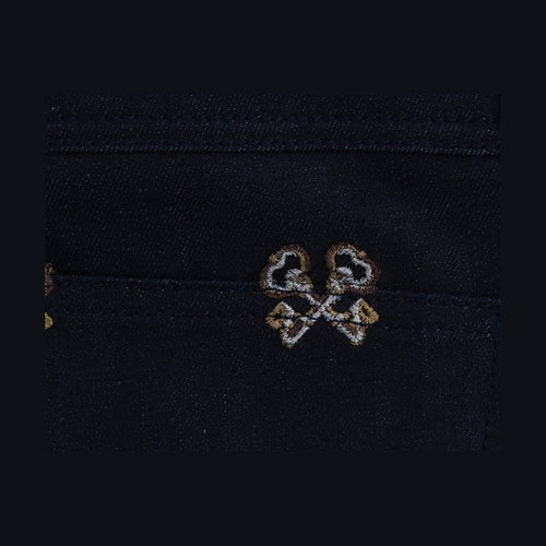 Dolce & Gabbana Blue Key Embroidered Slim Fit KATE Jeans