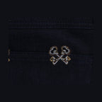 Dolce & Gabbana Blue Key Embroidered Slim Fit KATE Jeans