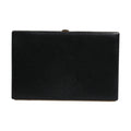 Dolce & Gabbana Black Leather Gold Frame Clutch Evening Party Purse Bag