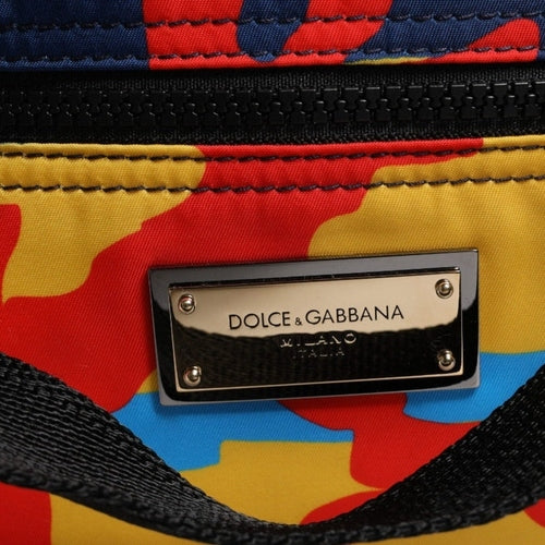 Dolce & Gabbana Multicolor Camouflage Nylon Shopping Tote Bag