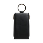 Dolce & Gabbana Black Leather Logo Plaque Neck Strap Card Coin Wallet