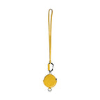 Dolce & Gabbana Yellow Round Leather DG Logo Coin Purse Lanyard Wallet