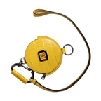 Dolce & Gabbana Yellow Round Leather DG Logo Coin Purse Lanyard Wallet