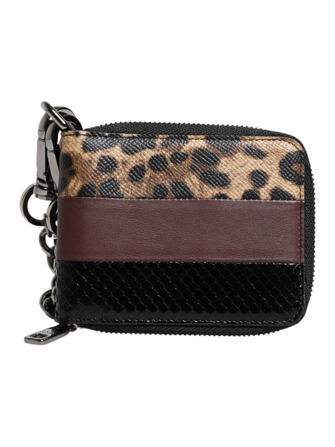 Dolce & Gabbana Multicolor Leopard Leather DG Bifold Card Holder Wallet