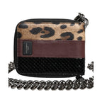 Dolce & Gabbana Multicolor Leopard Leather DG Bifold Card Holder Wallet