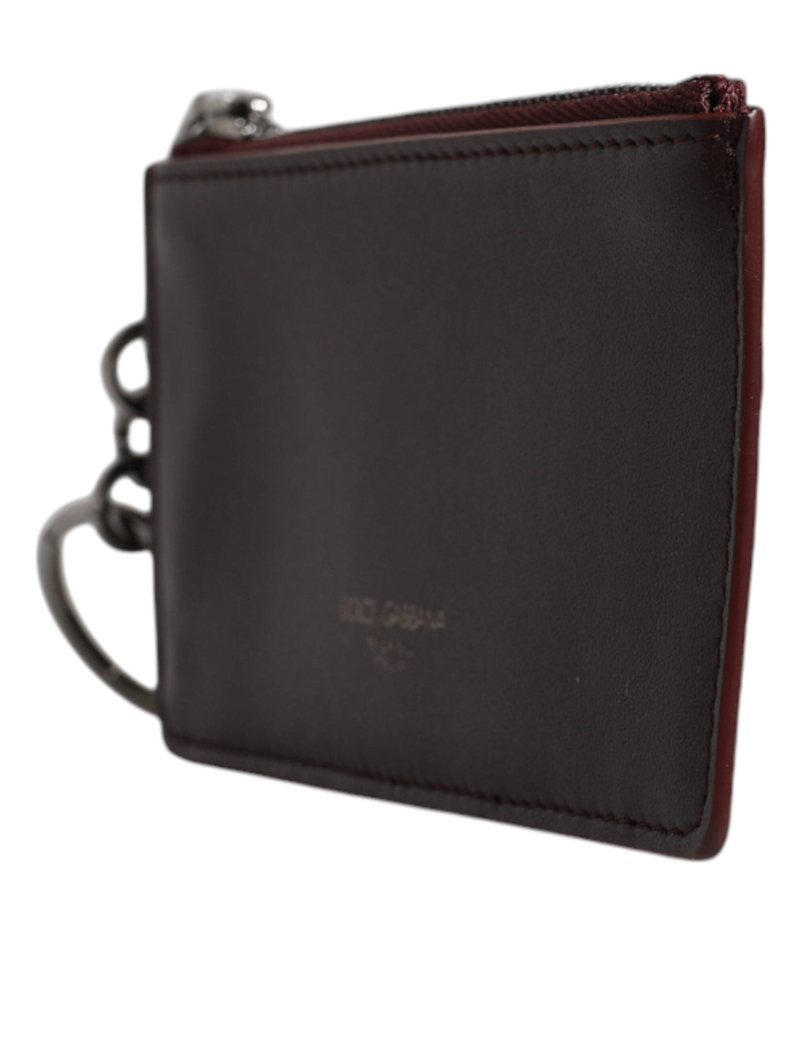 Dolce & Gabbana Brown Calfskin Leather DG Logo Card Holder Wallet