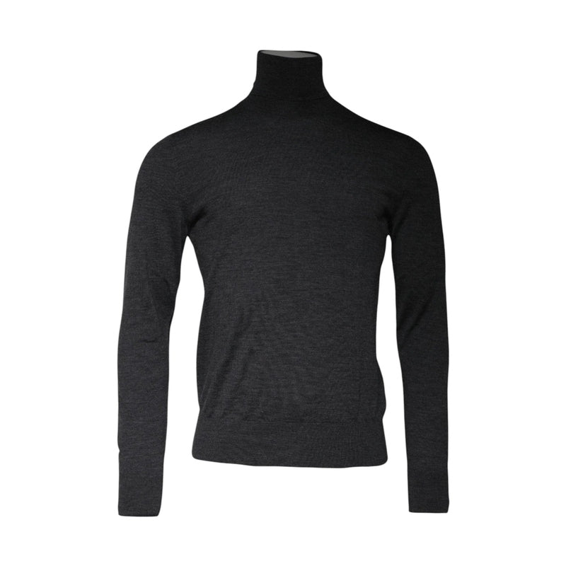 Dolce & Gabbana Gray Wool Knit Turtleneck Pullover Sweater