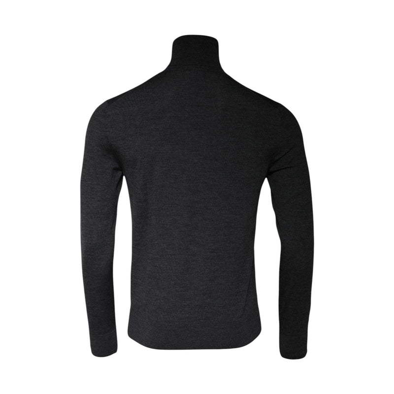 Dolce & Gabbana Gray Wool Knit Turtleneck Pullover Sweater
