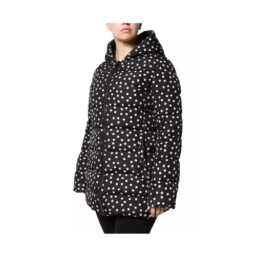 Dolce & Gabbana Black Polyester Hooded Reversible Jacket