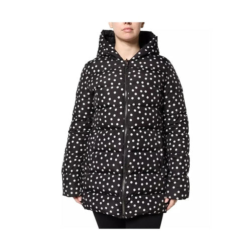 Dolce & Gabbana Black Polyester Hooded Reversible Jacket