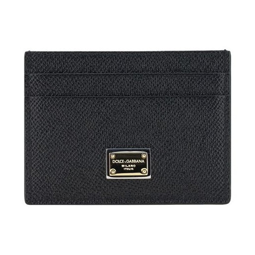 Dolce & Gabbana Black Calf Leather Bos Taurus Wallet