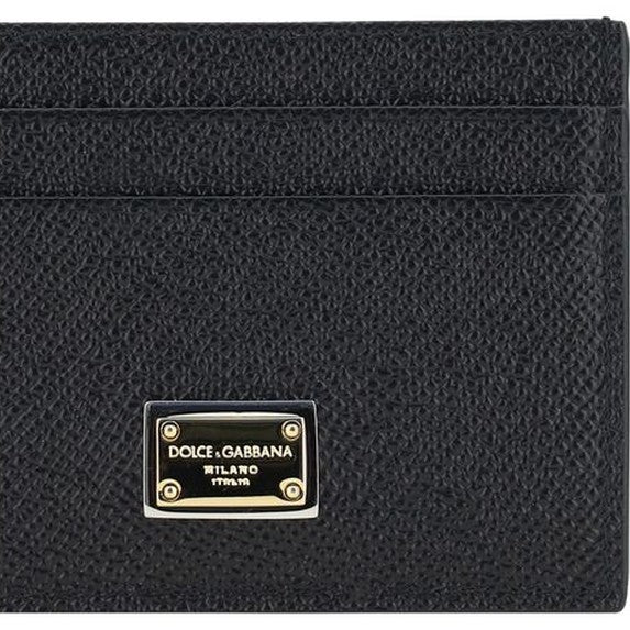 Dolce & Gabbana Black Calf Leather Bos Taurus Wallet