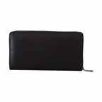 Dolce & Gabbana Brown Exotic Leather Zip Around Continental Clutch Wallet