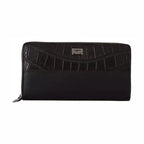 Dolce & Gabbana Brown Exotic Leather Zip Around Continental Clutch Wallet