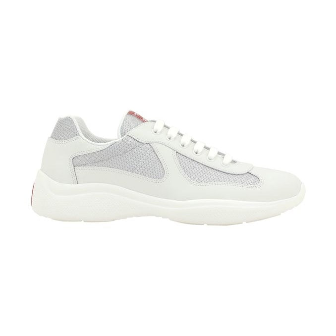 Prada White Polyamide Low Top Sneakers