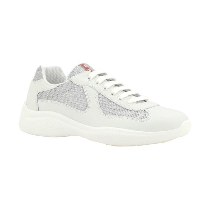 Prada White Polyamide Low Top Sneakers