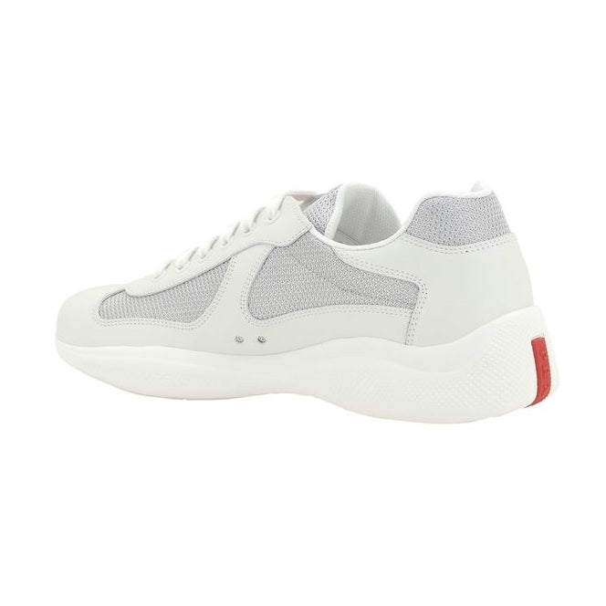 Prada White Polyamide Low Top Sneakers