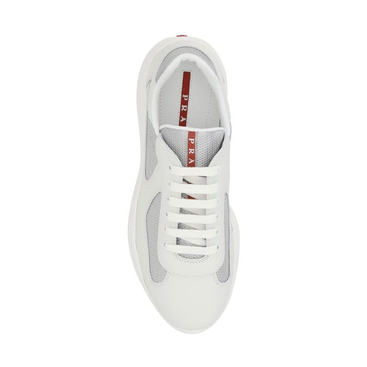 Prada White Polyamide Low Top Sneakers