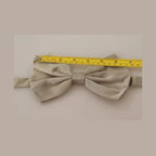 Dolce & Gabbana Silver Gray 100% Silk Adjustable Neck Bow Tie