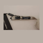 Dolce & Gabbana Silver Gray 100% Silk Adjustable Neck Bow Tie