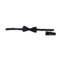 Dolce & Gabbana Blue Patterned Silk Adjustable Neck Bow Tie Men