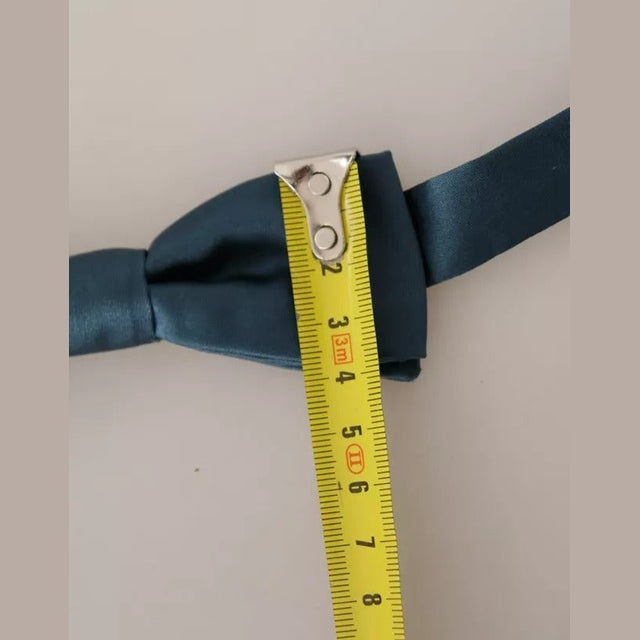 Dolce & Gabbana Blue 100% Silk Adjustable Neck Bow Tie Mens