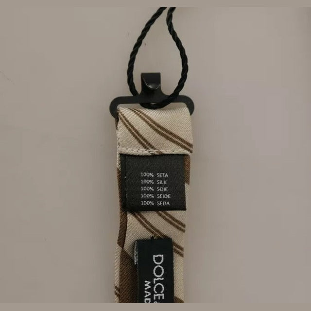 Dolce & Gabbana Multicolor Patterned Adjustable Neck Bow Tie Men