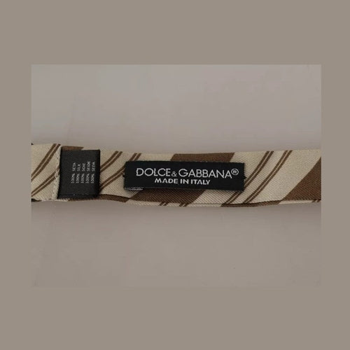 Dolce & Gabbana Multicolor Patterned Adjustable Neck Bow Tie Men