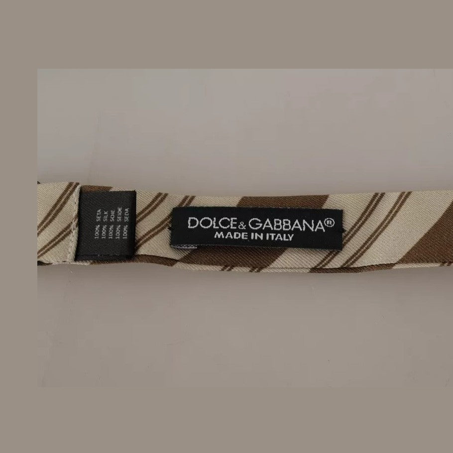 Dolce & Gabbana Multicolor Patterned Adjustable Neck Bow Tie Men