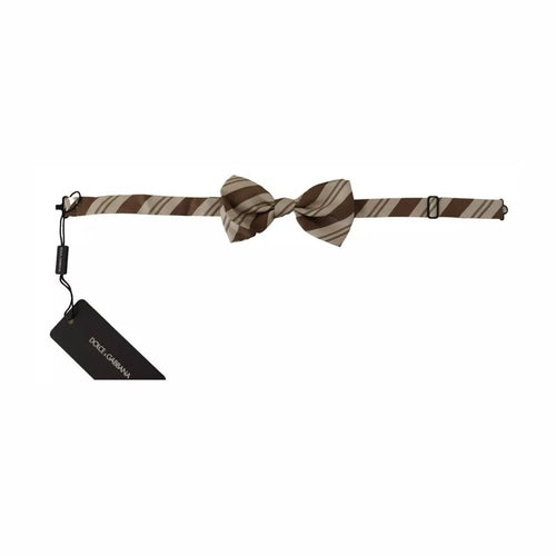 Dolce & Gabbana Multicolor Patterned Adjustable Neck Bow Tie Men