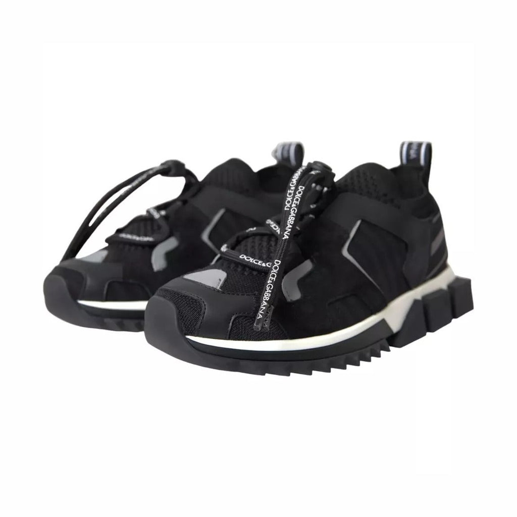 Black White Logo Sorrento Mens Sneakers Shoes