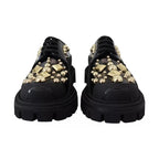Dolce & Gabbana Black Leather Trekking Derby Embellished Shoes