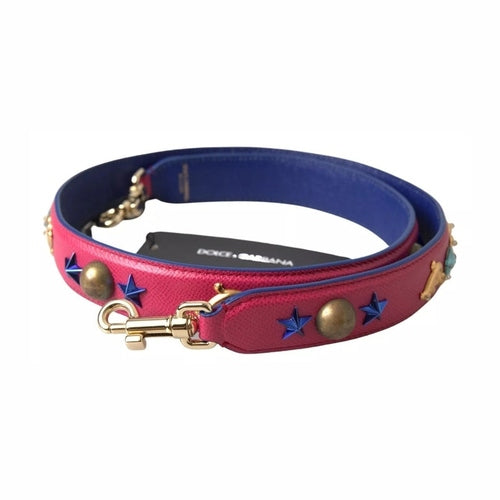 Dolce & Gabbana Pink Exotic Leather Studded Shoulder Strap