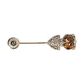 Dolce & Gabbana Silver 925 Sterling Silver Crystals Pin Collar Brooch