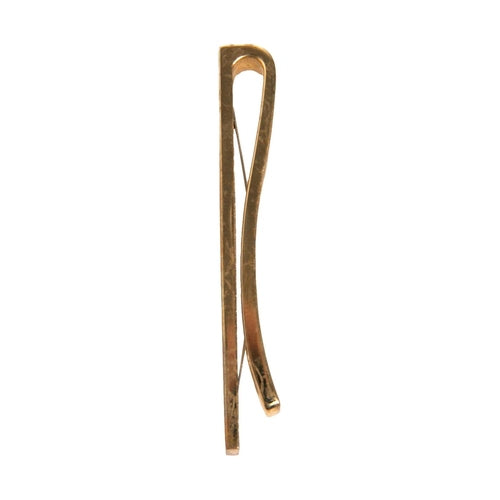 Dolce & Gabbana Gold Tone Brass Logo Branded Tie Clip Bar