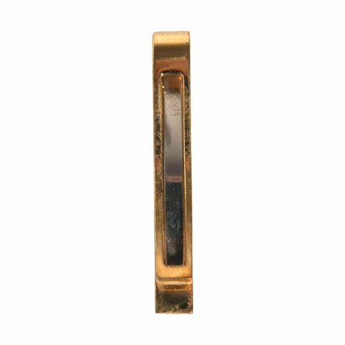 Dolce & Gabbana Gold Tone Brass Logo Branded Tie Clip Bar