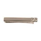 Dolce & Gabbana Silver Tone Brass Logo Branded Tie Clip Bar