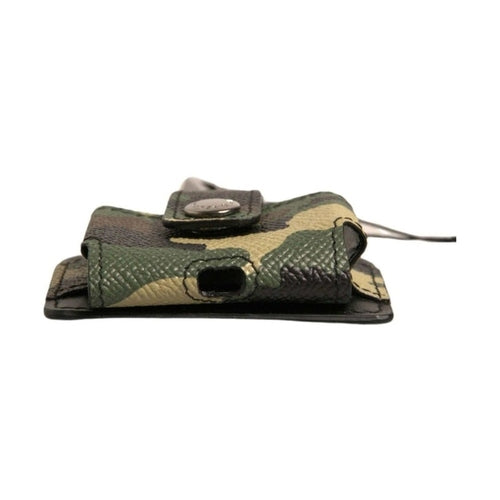 Dolce & Gabbana Multicolor Camouflage Leather Metal Airpods Case