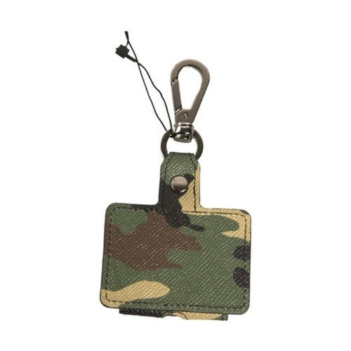 Dolce & Gabbana Multicolor Camouflage Leather Metal Airpods Case