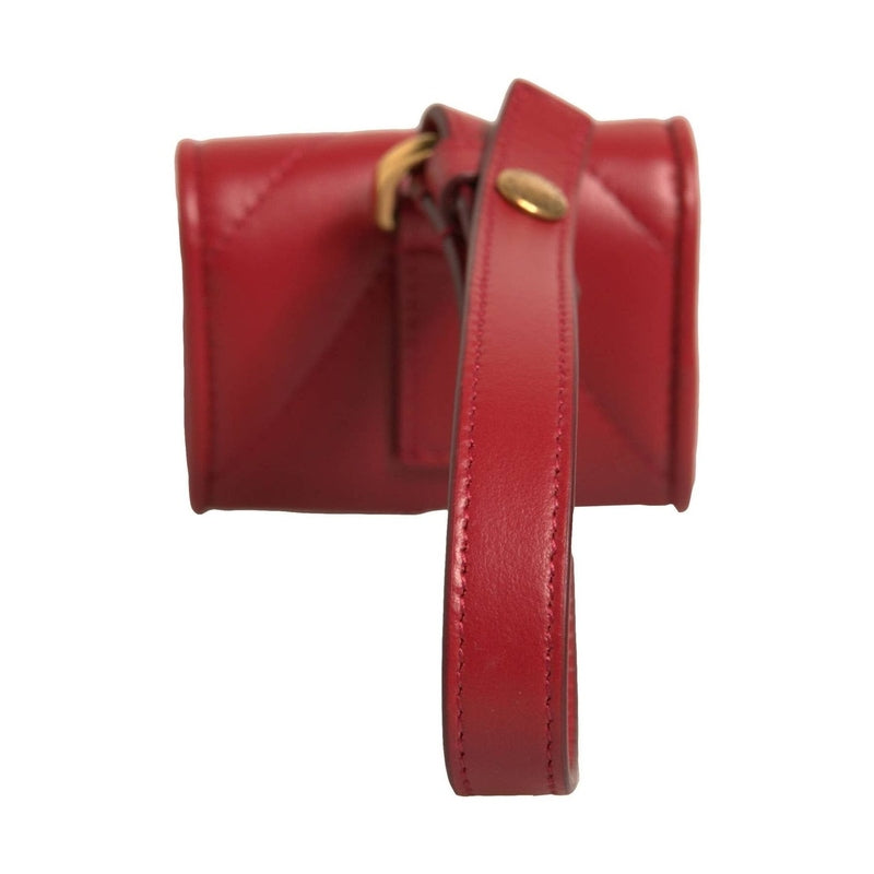 Dolce & Gabbana Black Leather Devotion Heart Strap Airpod Case