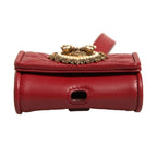 Dolce & Gabbana Black Leather Devotion Heart Strap Airpod Case