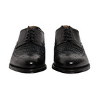 Dolce & Gabbana Black Leather Derby Wingtip Lace Up Formal Dress Shoes