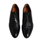 Dolce & Gabbana Black Leather Derby Wingtip Lace Up Formal Dress Shoes