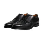 Dolce & Gabbana Black Leather Derby Wingtip Lace Up Formal Dress Shoes