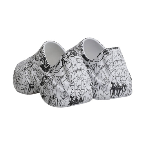 Dolce & Gabbana White Black Graffiti Daymaster Sneakers Shoes